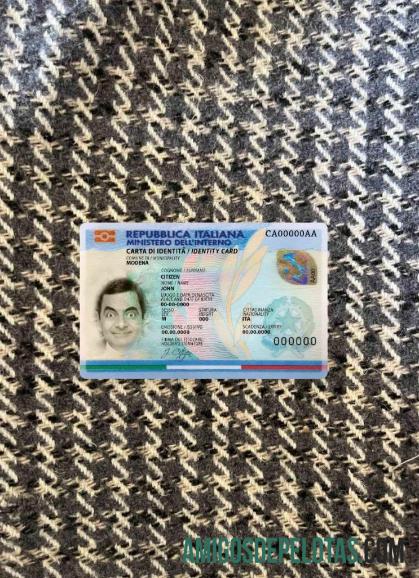 Italy ID (2016 – Present) olhar de foto frente amostra